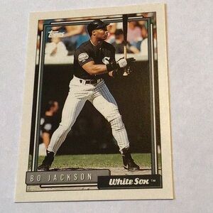 1992 Topps Bo Jackson White Sox Baseball Card # 290